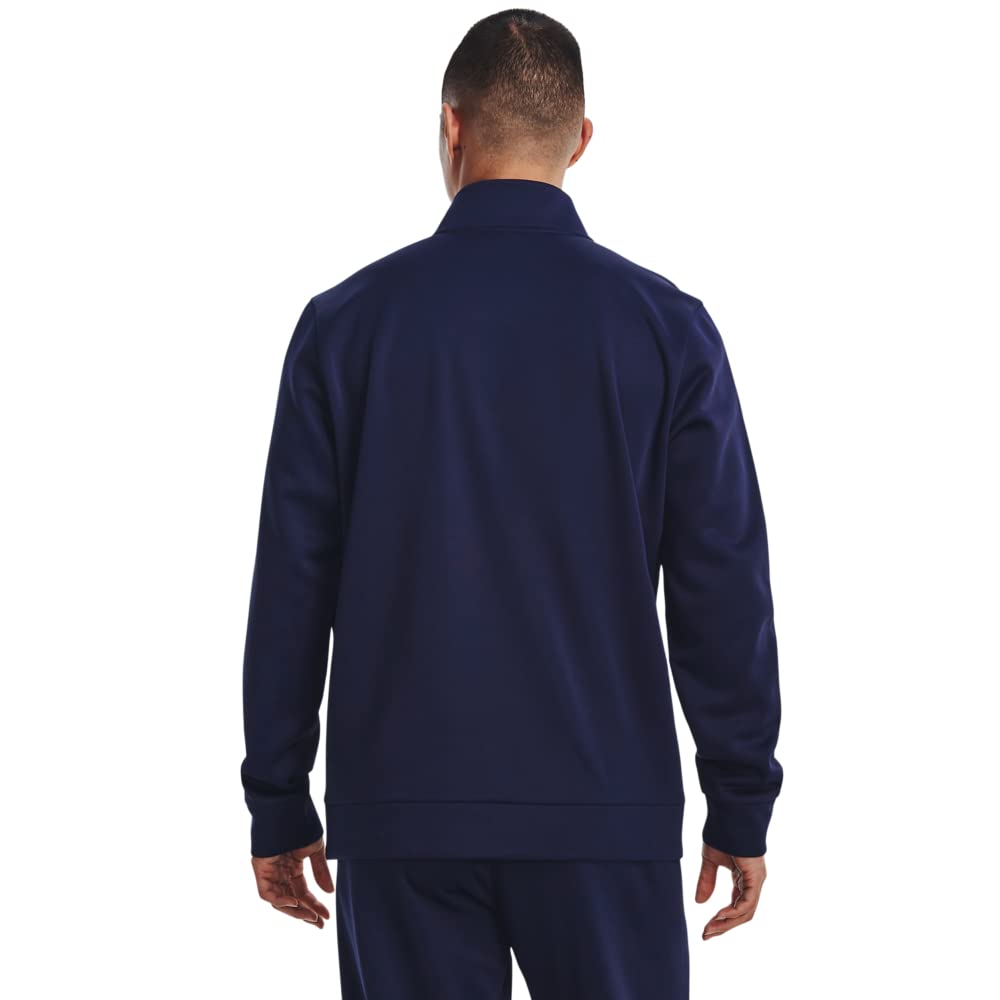 Under Armour Men's ArmourFleece 1/4 Zip, (410) Midnight Navy / / Black, X-Large
