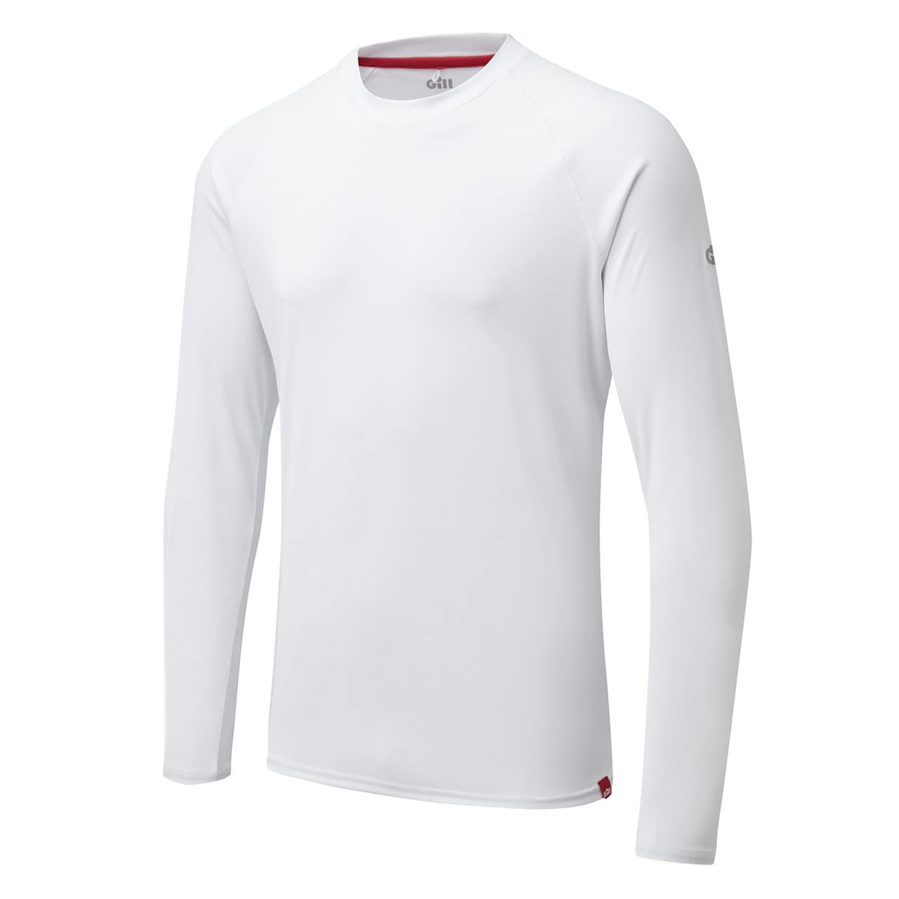 Gill Mens Long Sleeve UV Tec T-Shirt - 50+ UV Sun Protection (White, XL)