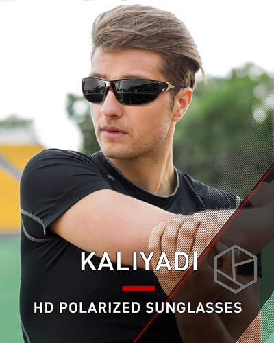 KALIYADI Polarized Sunglasses-Men Sports Sun-glasses: Mens Sunglasses Polarized UV Protection for Fishing Driving Cycling