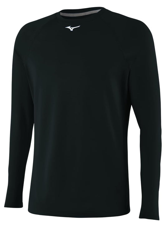 Mizuno Men's Standard Thermo Compression Long Sleeve, Black, Medium