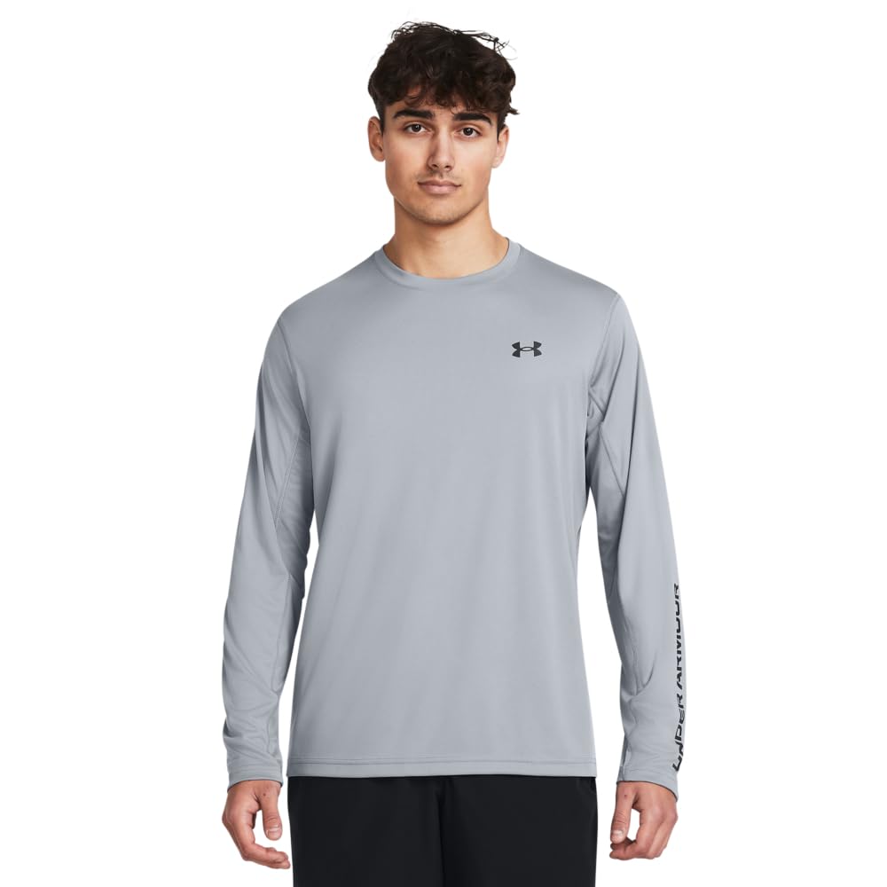 Under Armour Men's Drift Tide Knit Long-Sleeve T-Shirt, (035) Steel/Anthracite/Anthracite, Large