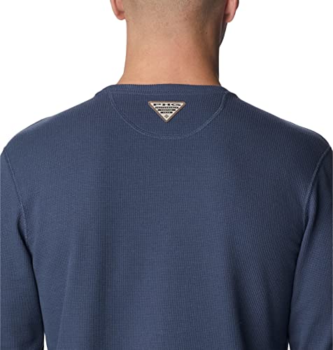 Columbia Men's PHG University Waffle Long Sleeve, Zinc/Chalk Dog, Small