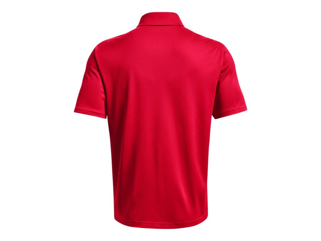 Under Armour Mens Tech Team Polo Shirt - Breathable and Quick Dry XLT Red-White