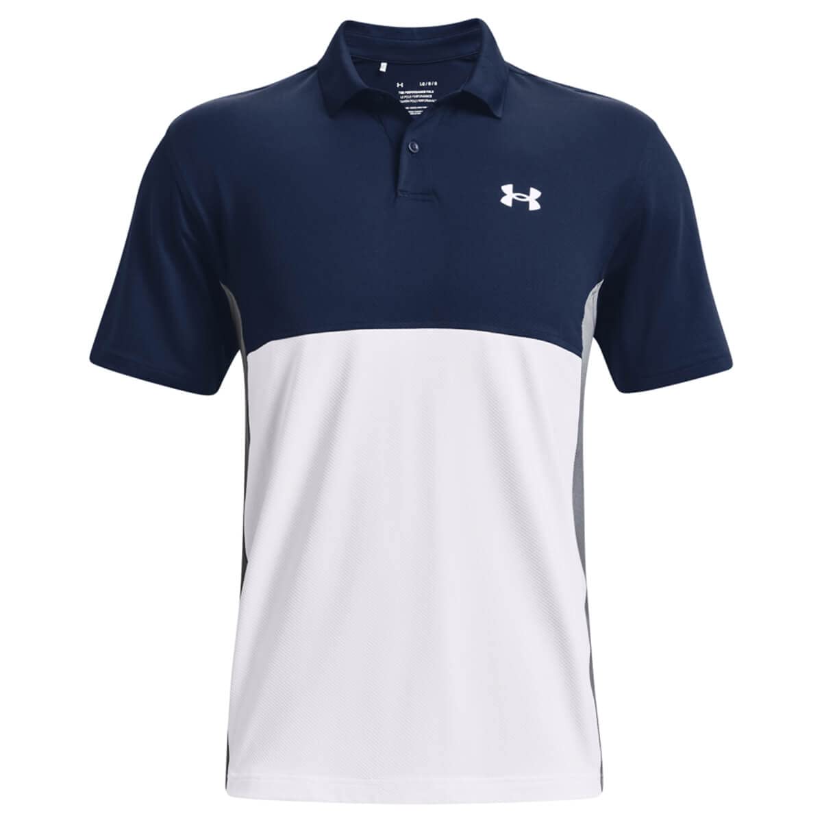 Under Armour Men's Performance Blocked Golf Polo, Academy (408)/Steel, 4X-Large