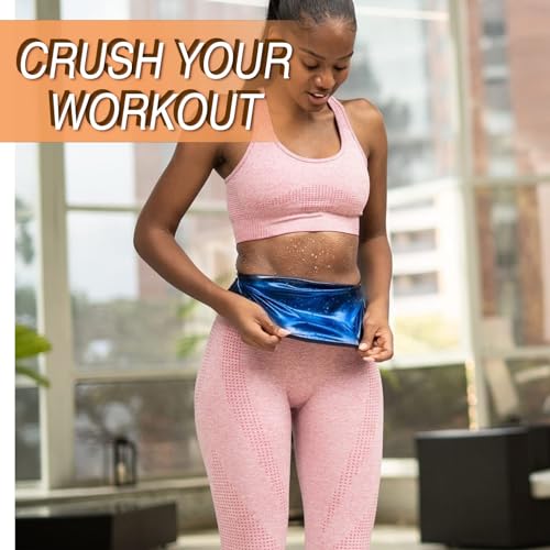 huiming Sauna Suit Waist Trimmer for Women Waist Trainer sweat band for stomach Belt Lower Belly Plus Size (Black, S/M-1)