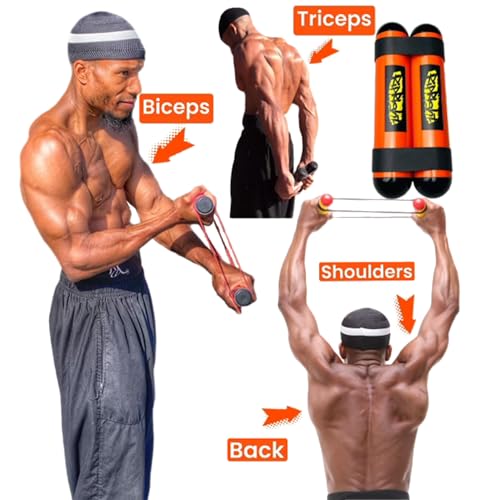 RipRight RipStick, Workout Equipment for Joint Rehab, Shoulder and Resistance Training, Muscle Building and Core Workout Equipment with 6 Adjustable Resistance Bands