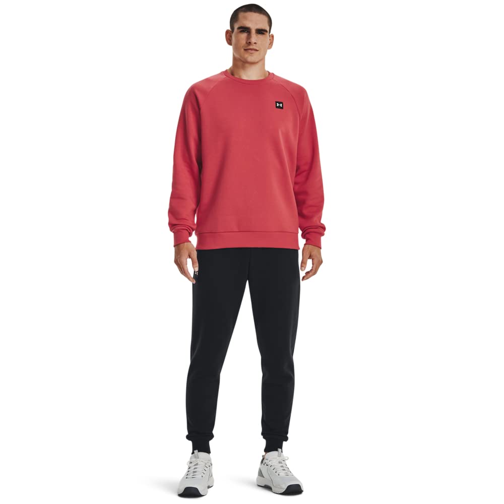 Under Armour Mens Rival Fleece Crew T-Shirt, (638) Chakra / / Onyx White, Medium