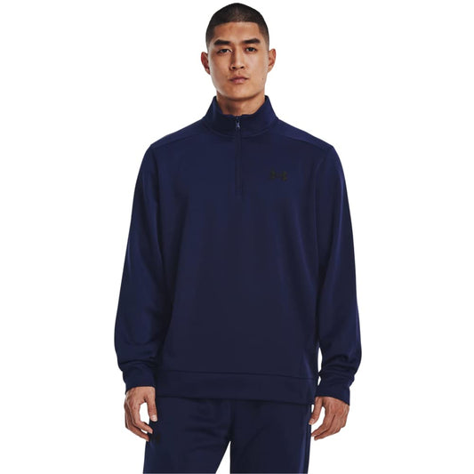 Under Armour Men's ArmourFleece 1/4 Zip, (410) Midnight Navy / / Black, X-Large
