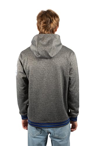 Ultra Game Men's Standard Soft Fleece Full Zip Jacket Hoodie, Heather Charcoal, Large