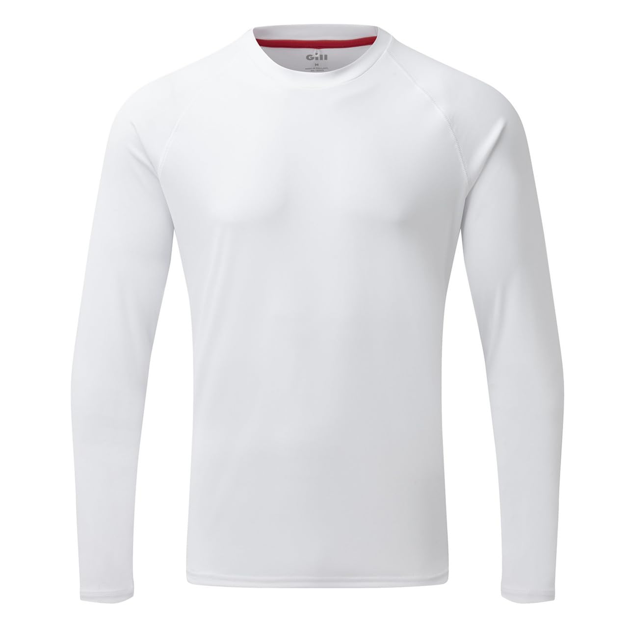 Gill Mens Long Sleeve UV Tec T-Shirt - 50+ UV Sun Protection (White, XL)