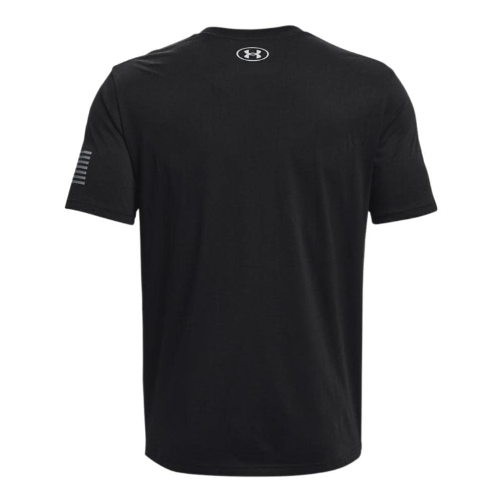 Under Armour Men's New Freedom Logo T-Shirt, (002) Black / / Pitch Gray, Small
