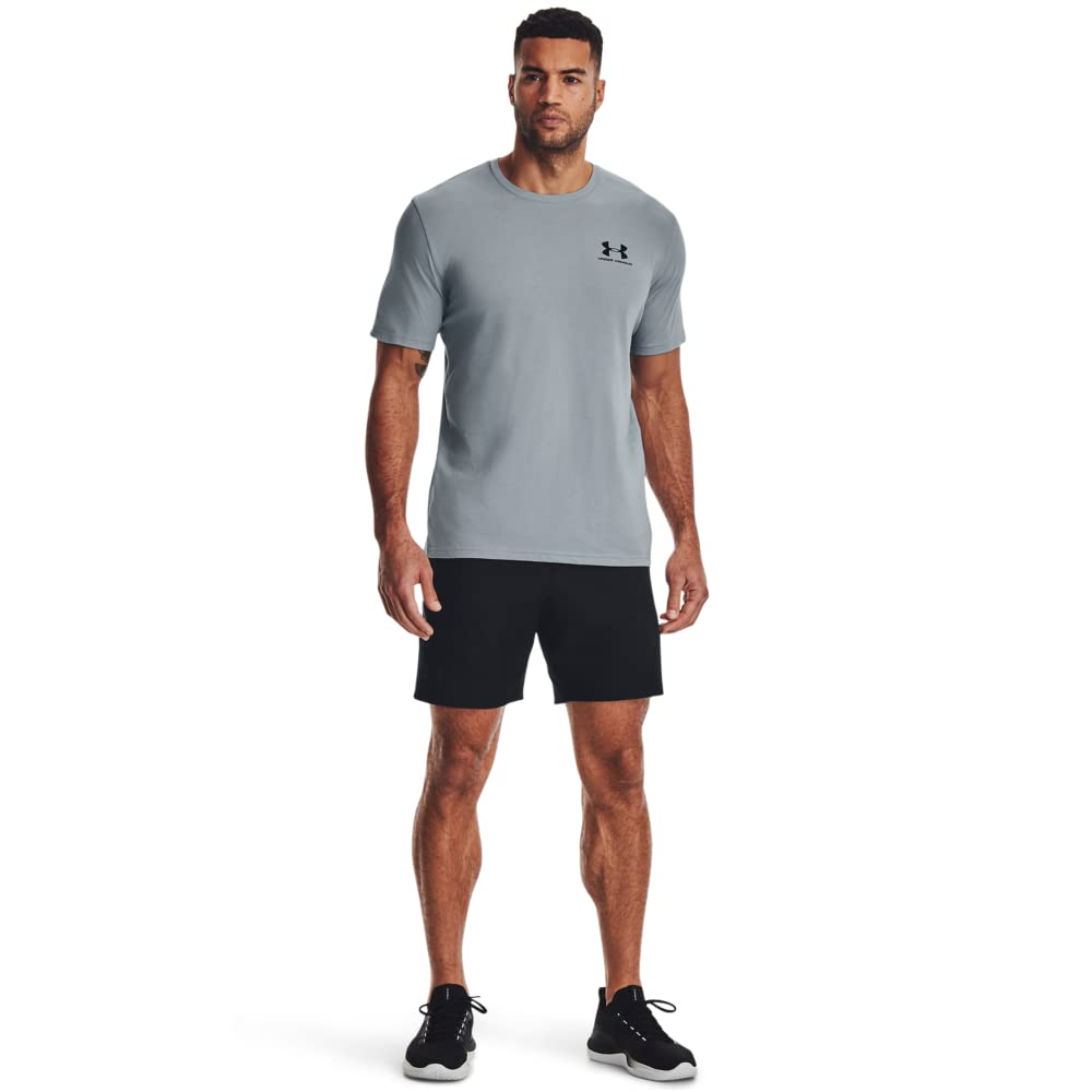 Under Armour Men's Sportstyle Left Chest Short-Sleeve T-Shirt, (465) Harbor Blue/Black/Black, Small