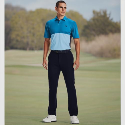 Under Armour Men's Performance Blocked Golf Polo, Victory Blue (474)/Blue, Small