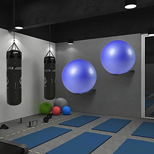 XIAO PEI Medicine Ball RackWall Mounted Large Stability Ball Storage Rack Basketball Ball Rack Exercise Ball Equipment Organizer(1 Black)