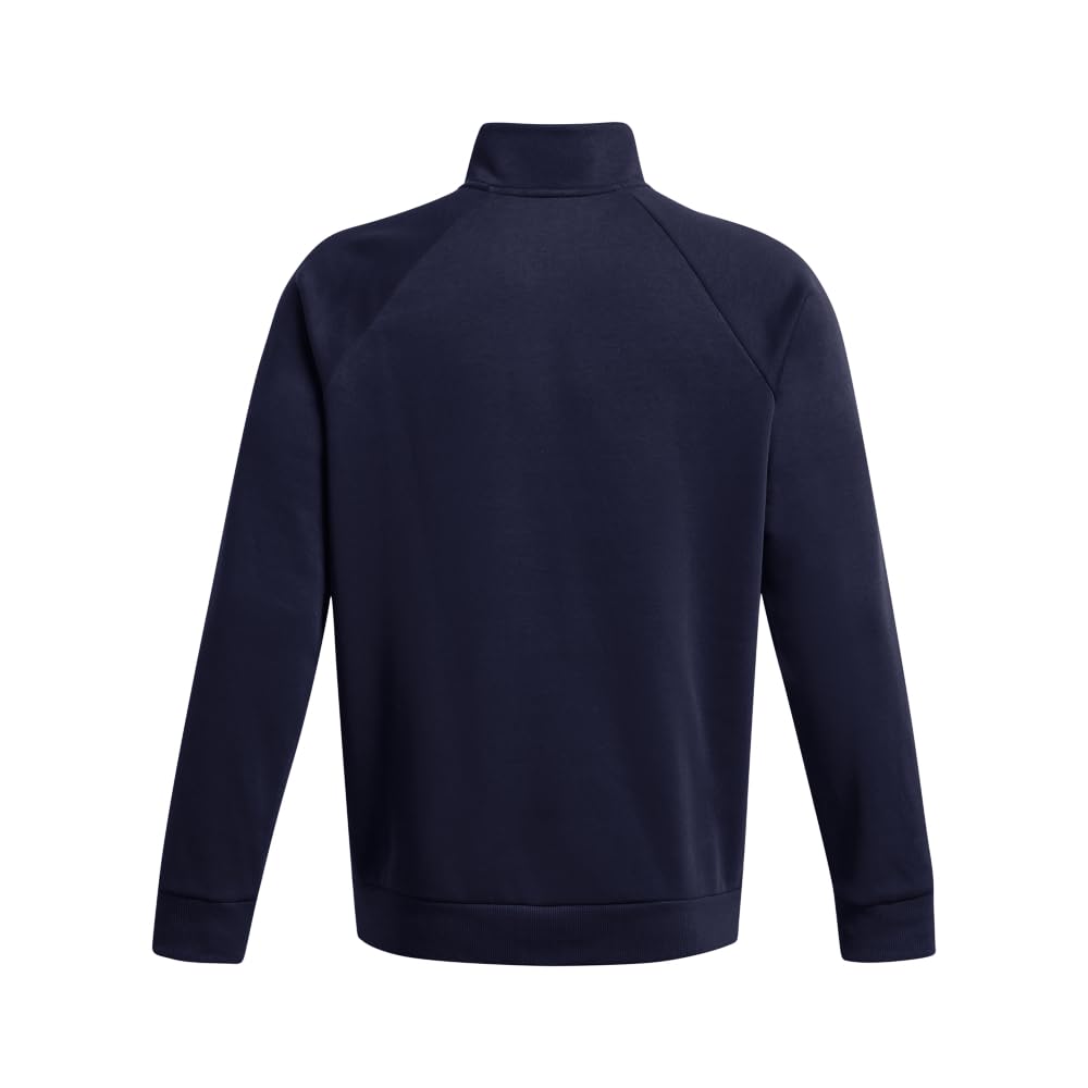 Under Armour Men's Rival Fleece Quarter Zip, (410) Midnight Navy / / White, Medium