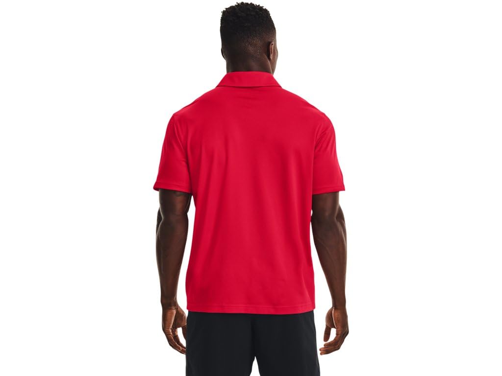 Under Armour Mens Tech Team Polo Shirt - Breathable and Quick Dry XLT Red-White