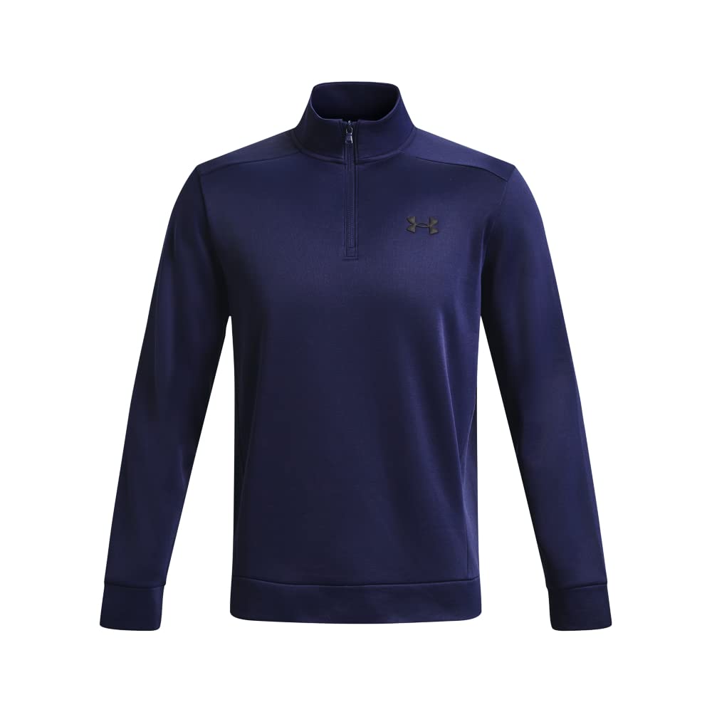 Under Armour Men's ArmourFleece 1/4 Zip, (410) Midnight Navy / / Black, X-Large