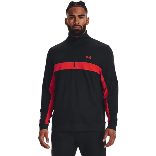 Under Armour Men's Storm Midlayer 1/2 Zip Long-Sleeve T-Shirt, (003) Black/Radio Red/Radio Red, Small