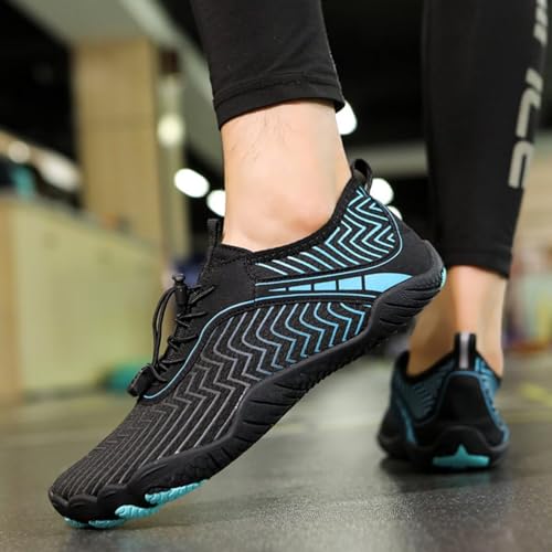 HusSeN Squat Deadlift Shoes for Mens Unisex Soft Sole Indoor Anti-Skid Breathable Gym Sneakers Weightlifting Squat Shoes Fitness Cross-Trainer Barefoot Gym Training Sneakers Grey