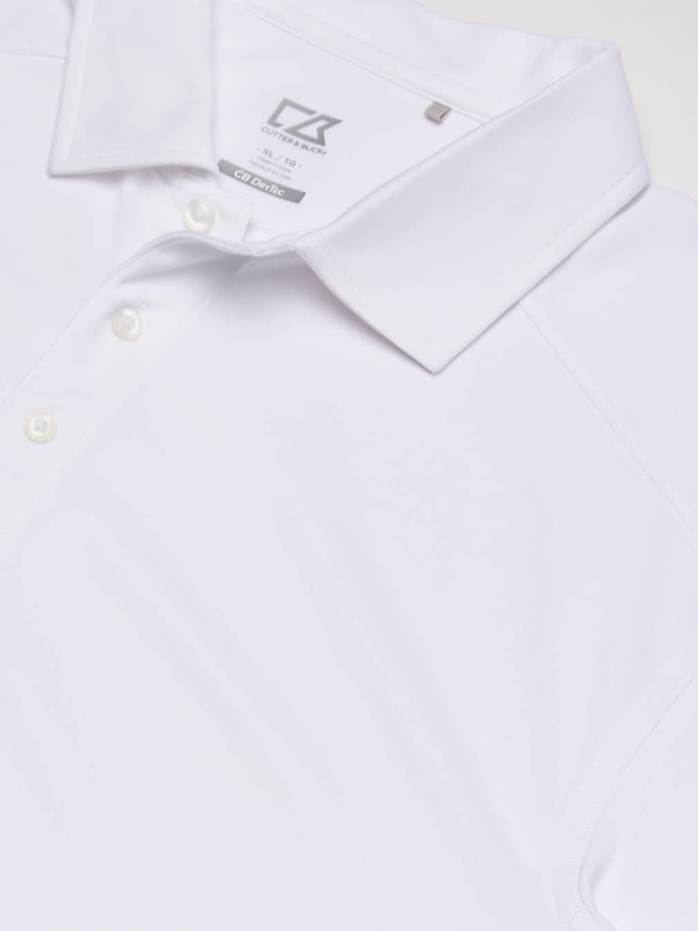 Cutter & Buck Men's Cb Drytec Genre Polo Shirt, White, Large