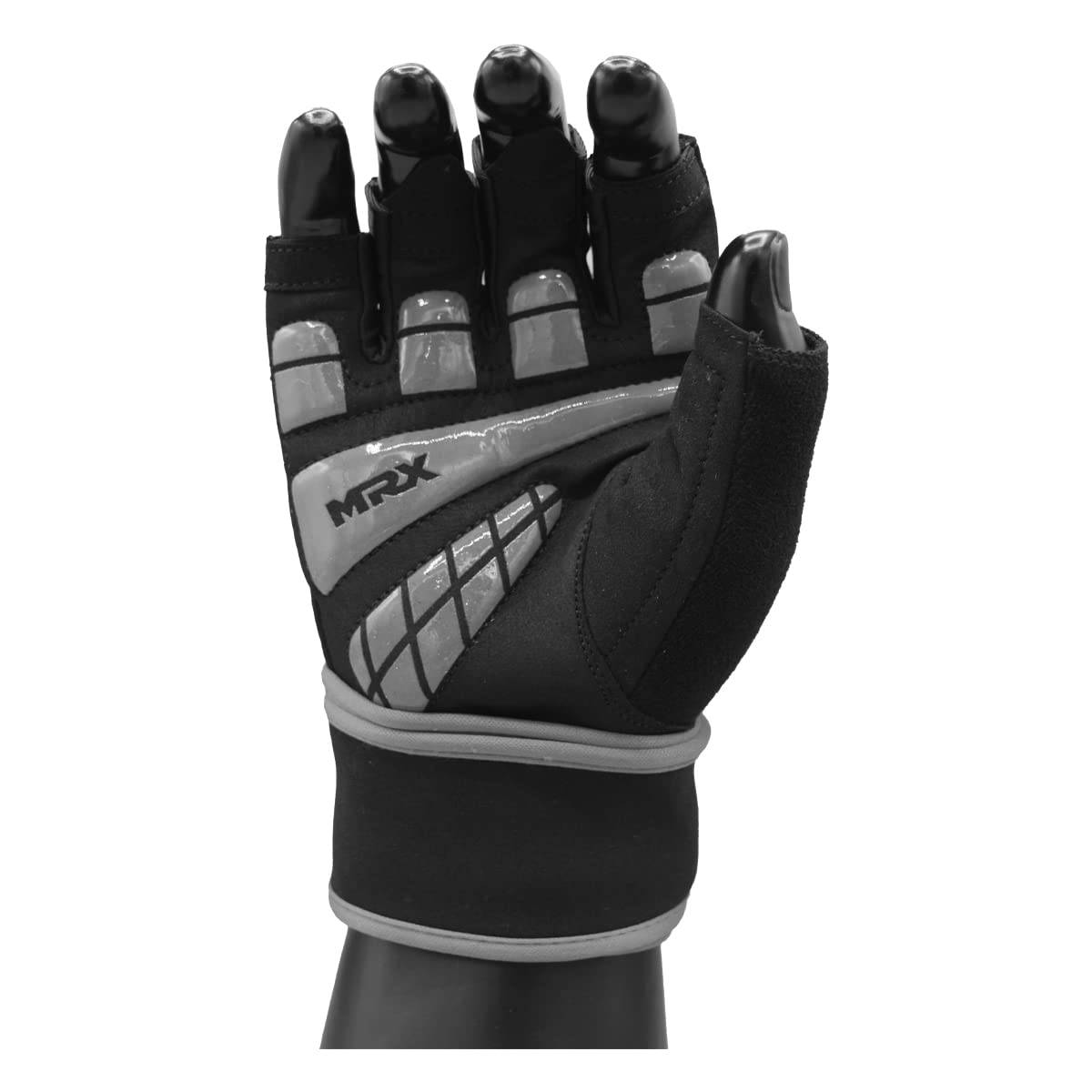 MRX Weightlifting Gloves for Men Workout Gloves Mens Wrist Support Lifting Gloves Male Gym Gloves | Workout Gym Accessories for Men Weight Lifting Fingerless Gym Exercise for Powerlifting