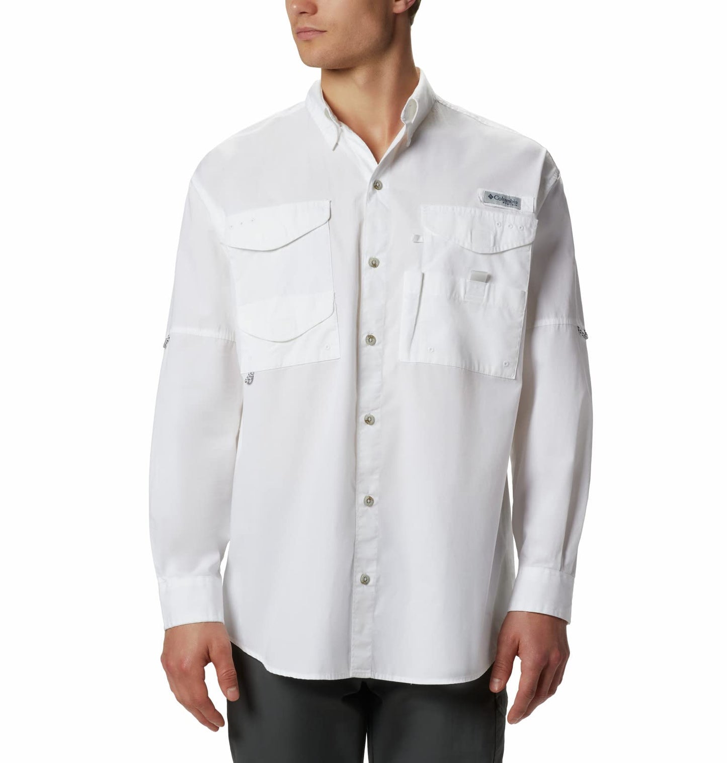 Columbia Men's Bonehead Long Sleeve Shirt,White,Medium