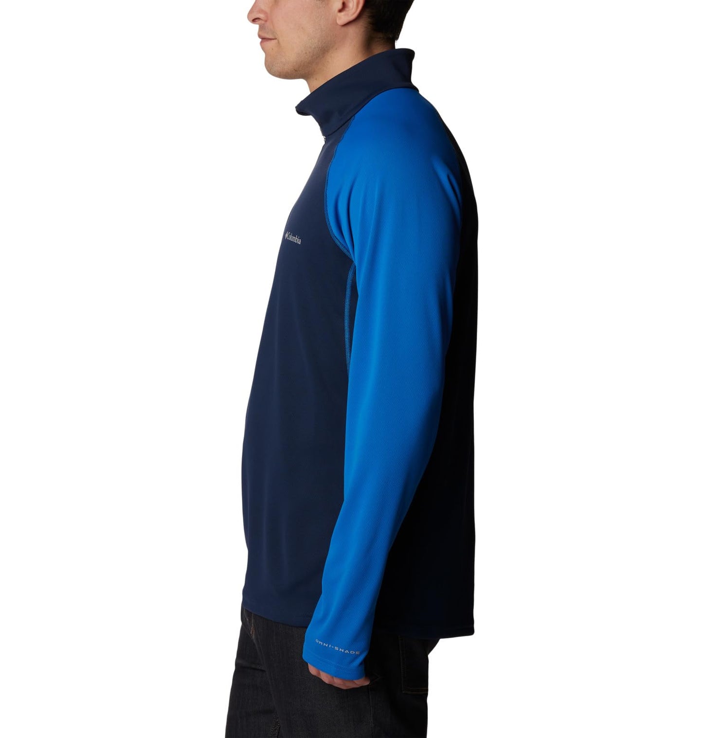 Columbia Men's Narrows Pointe Half Zip, Collegiate Navy/Bright Indigo, Small