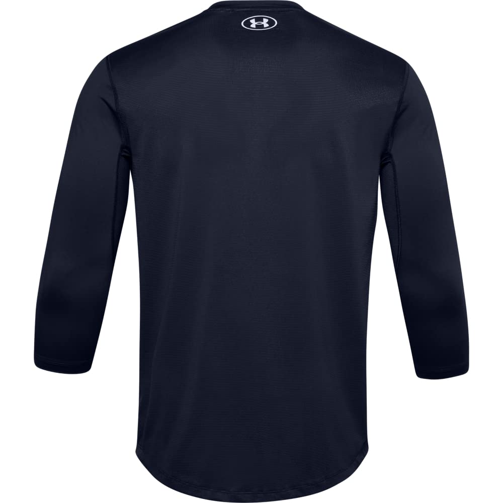 Under Armour Men's IsoChill 3/4 Sleeve Shirt, (410) Midnight Navy / / Baseball Gray, Small