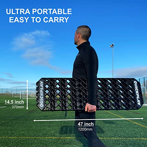 QUICKPLAY Replay Station Soccer Rebound Board - Portable Dual Surface Soccer Rebounder with Adjustable Angle - Soccer Training Equipment for Control, Passing Practice (Replay Station XL)