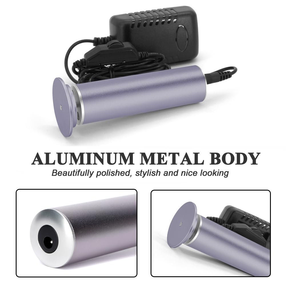 Electric Callus Remover for Feet, Adjustable Various Speed, Powerful Electric Foot File Sander Scrubber Foot Grinder for Dead Skin with 60 Replacement Sanding Discs, 01Gray