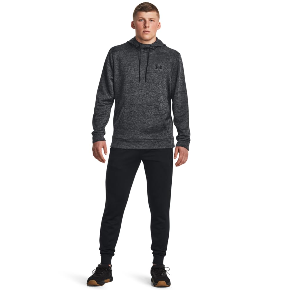 Under Armour Men's ArmourFleece Twist Hoodie, (001) Black / / Black, Medium