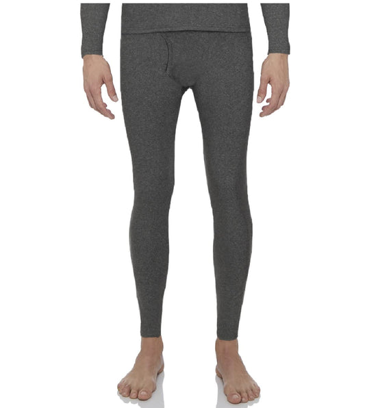 Rocky Men's Thermal Bottoms (Long John Base Layer Underwear Pants) Insulated for Outdoor Ski Warmth/Extreme Cold Pajamas (Melange Grey - Large)