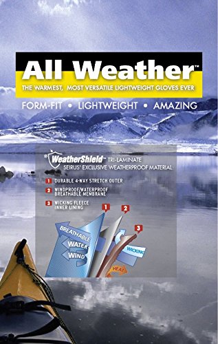 Seirus Innovation 1425 Men's Original All-Weather Lighweight Form Fit - Winter Cold Weather Glove,Black,Medium