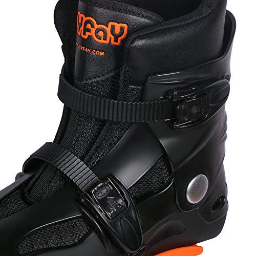 Joyfay Jumps Shoes for Fitness and Workout - Comfortable and Stylish Design - Premium Durable Materials - Unisex Design (Large, Black/Orange)