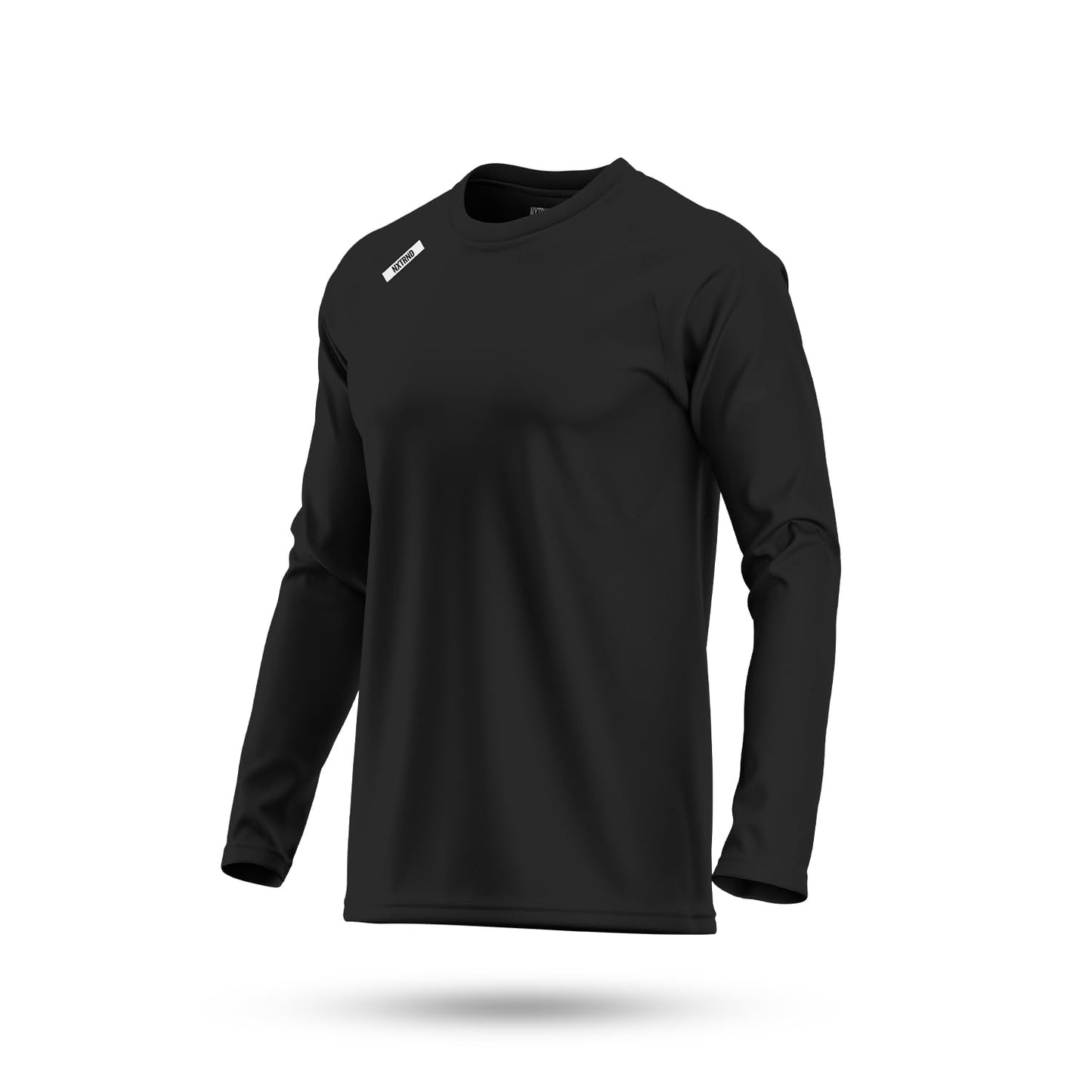 Nxtrnd Hybrid Pro Men's Long Sleeve T-Shirt, Relaxed Fit, Poly Spandex Blend (Charcoal, XX-Large)