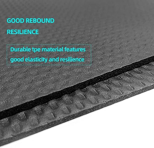 Exercise Equipment Mat - Treadmill Mat, Stationary Bike Mat, Exercise Mat, Gym Equipment Waterproof Mat, Jump Rope Mat Use On Hardwood Floors and Carpet Protection (Large - 75" X 32")