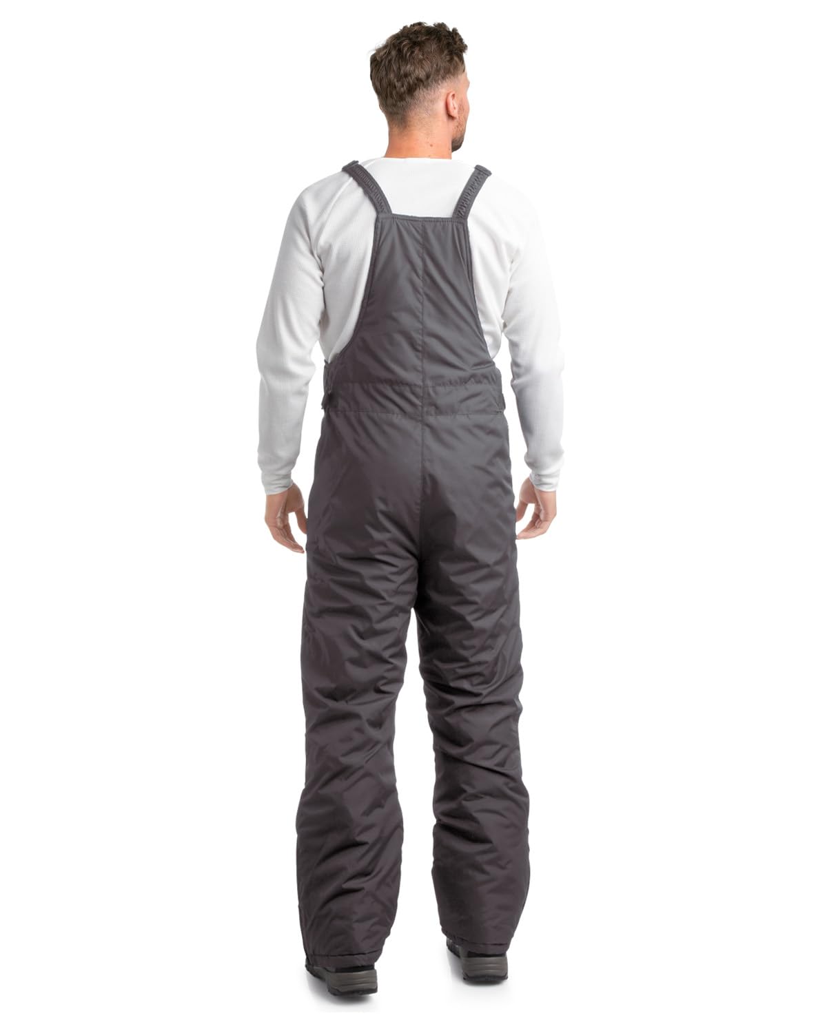 Arctic Hero Men’s Snow Bib – Insulated Waterproof Snow Pants Ski/Snowboard Overalls (S-2XL), Size Large, Grey