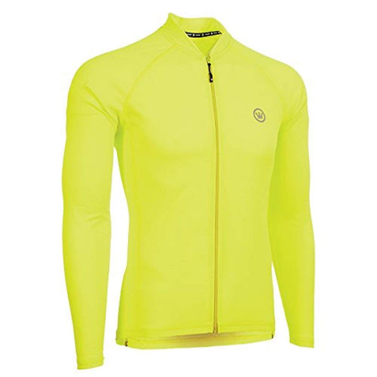 CANARI Men's Optic Nova Long Sleeve Cycling/Biking Jersey, Killer Yellow, X-Large