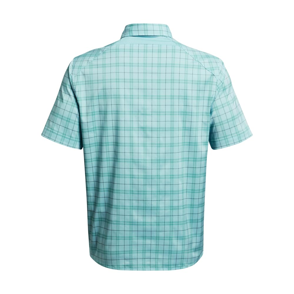 Under Armour Men's Drift Tide 2.0 Plaid Short-Sleeve T-Shirt, (914) Sky Blue/Radial Turquoise/Radial Turquoise, 3X-Large