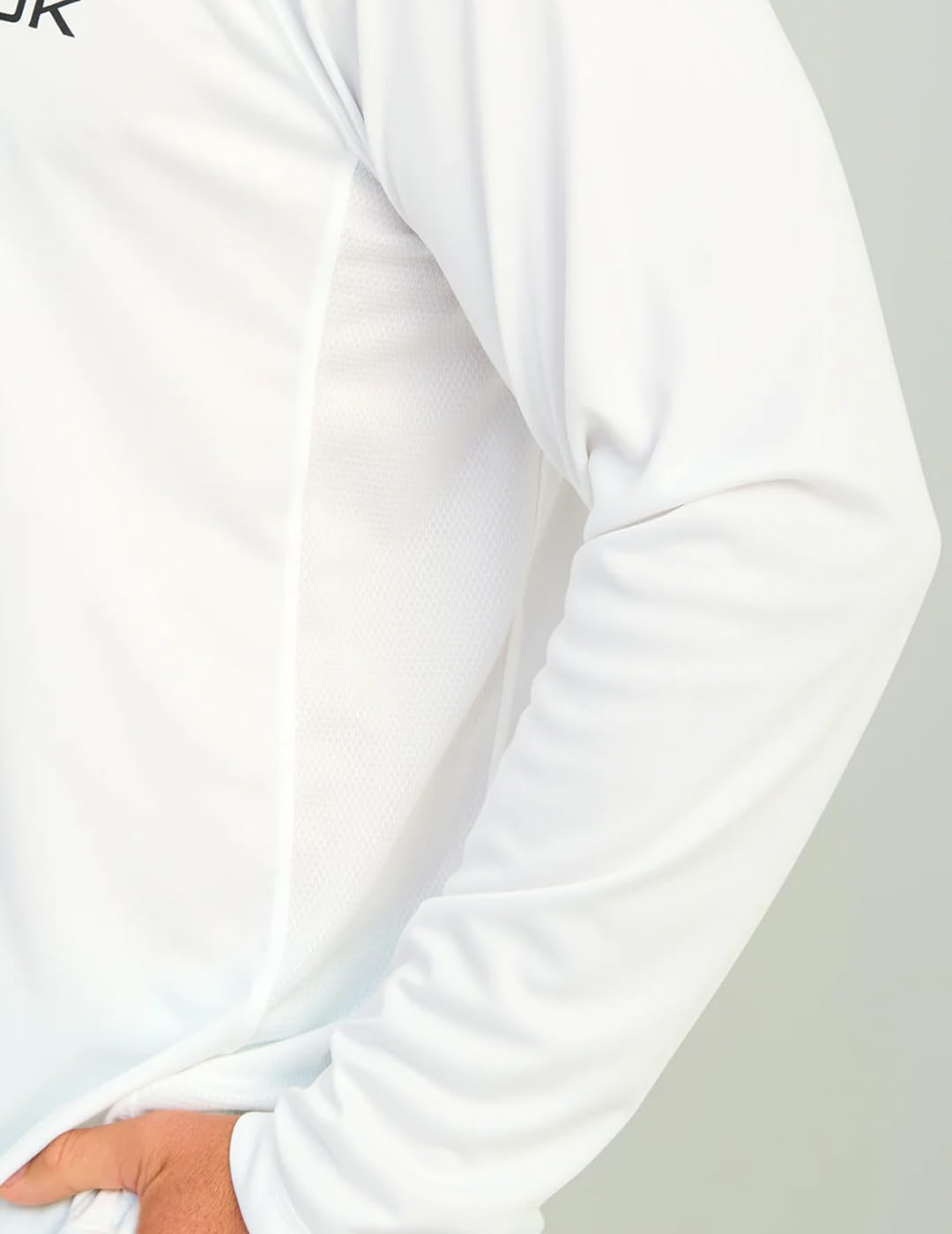 HUK Men's Standard Pursuit Patterned Crew, Performance Fishing Long Sleeve Shirt, White 4.0