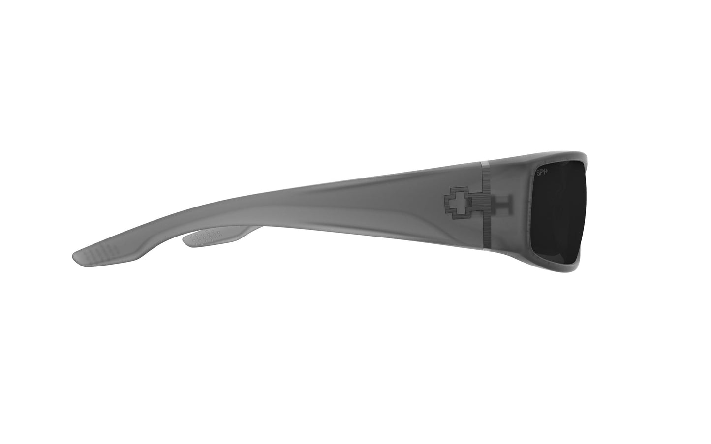 Spy Optic Men's Cooper Rectangular Sunglasses, Translucent Gunmetal-Happy Gray, 60mm