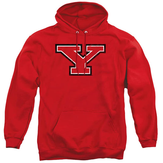 Youngstown State University Official Distressed Primary Unisex Adult Pull-Over Hoodie,Red, Large