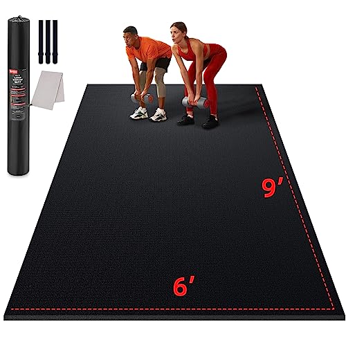 GymCope Extra Large Yoga Mat, 10'x6'/9'x6'/8'x6'/7'x5'/6'x4' (8MM) Wide Workout Mat for Women and Men, Thick Yoga Mats Ideal for Home Yoga, Pilates, Fitness, Exercise, Gym Mat for Barefoot Use