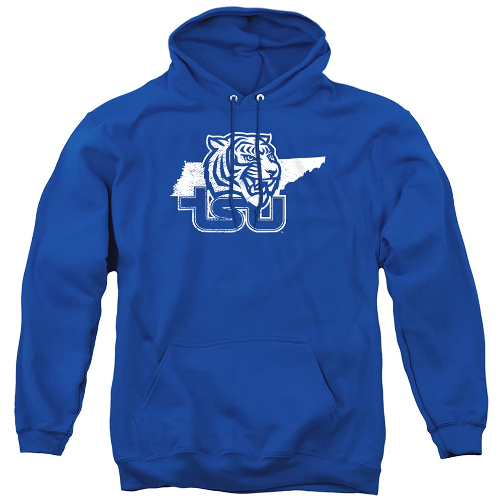 Tennessee State University Official State Shape Unisex Adult Pull-Over Hoodie,Royal Blue, Medium