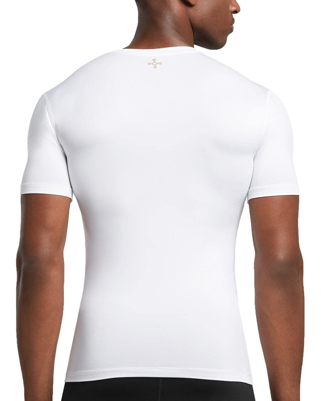 Tommie Copper Men’s Core Compression Short Sleeve Crew Neck Shirt | UPF 50, Breathable Base Layer for Sports, Gym & Support - White - Small