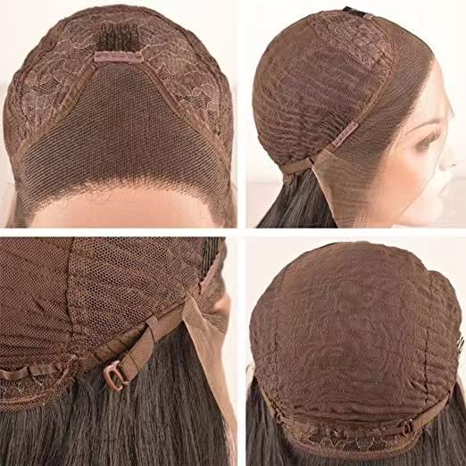 WXHWCX Long Black Middle Part Wavy Wig For Women Heat Resistant Fiber Hair Synthetic Lace Front Wigs Daily Party Use Wigs