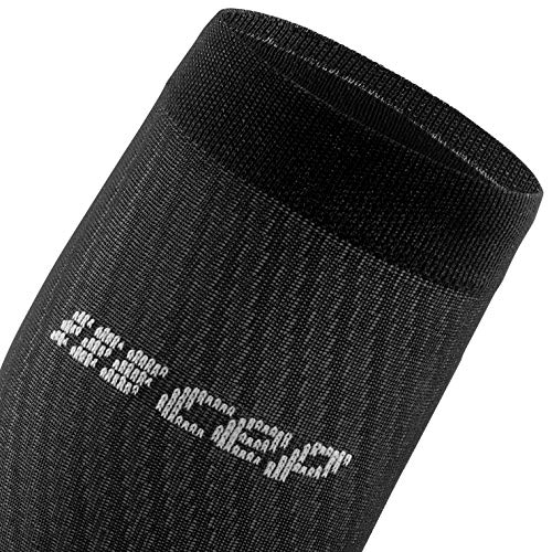 CEP Men's Ultralight Compression Calf Sleeves Black/Light Grey Size 5