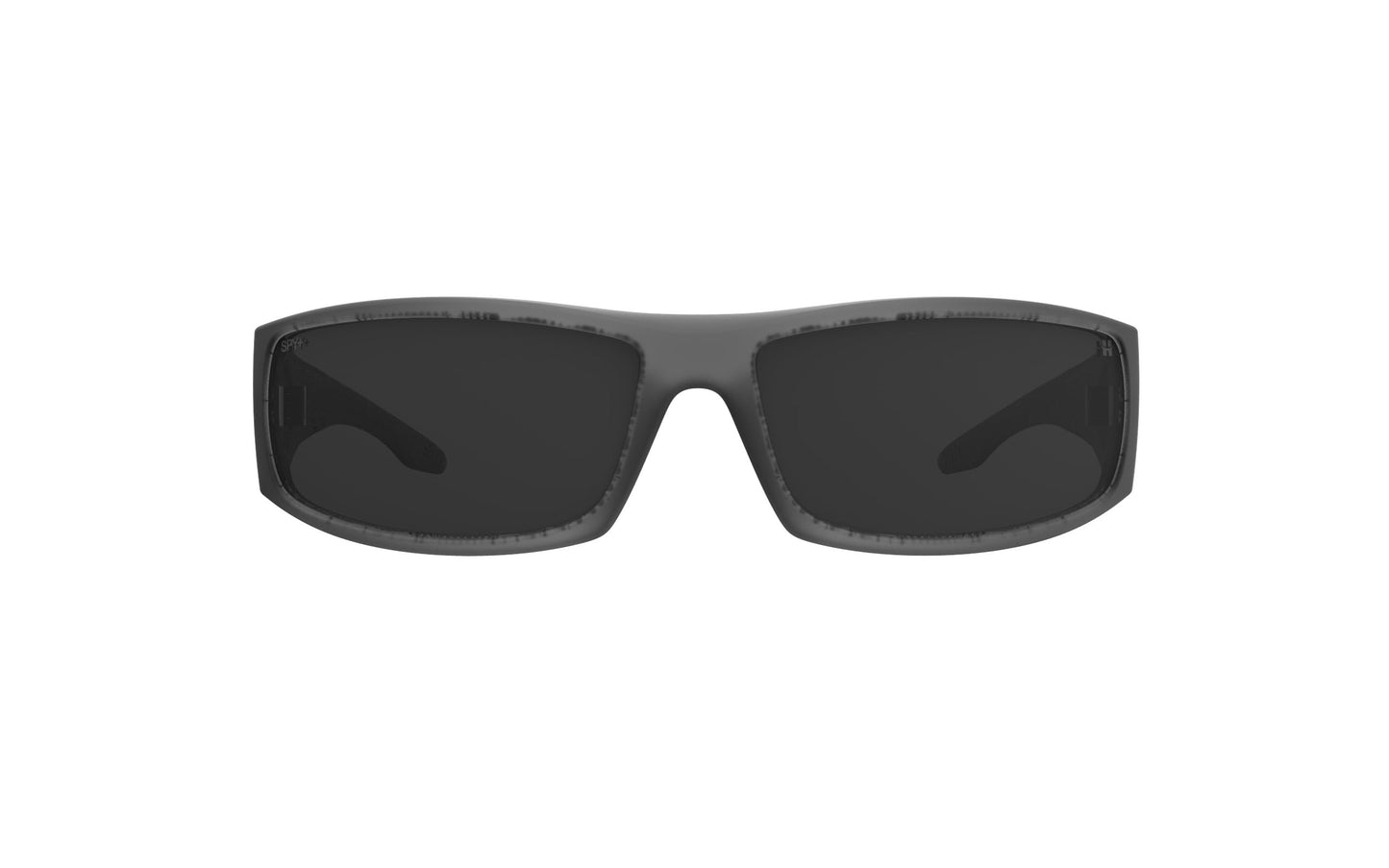 Spy Optic Men's Cooper Rectangular Sunglasses, Translucent Gunmetal-Happy Gray, 60mm