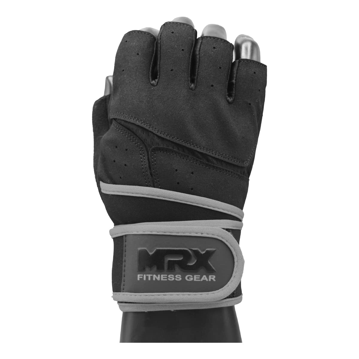 MRX Weightlifting Gloves for Men Workout Gloves Mens Wrist Support Lifting Gloves Male Gym Gloves | Workout Gym Accessories for Men Weight Lifting Fingerless Gym Exercise for Powerlifting