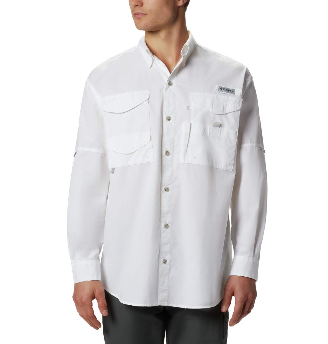 Columbia Men's Bonehead Long Sleeve Shirt,White,Medium